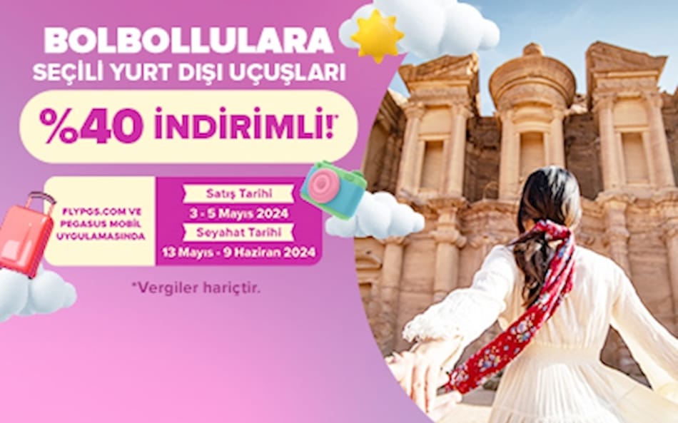 Mayıs’ta Pegasus %40 İndirimi
